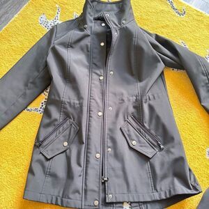 Sebby Collection Water Resistant and Windproof Cinched Waist Black jacket Medium